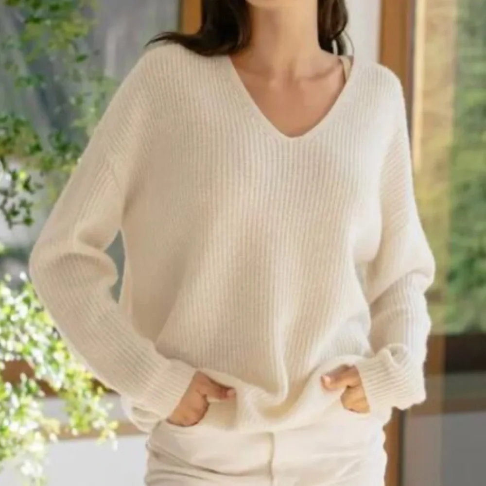 Jenni Kayne Oversized Cabin Sweater Ivory (Small Hole)